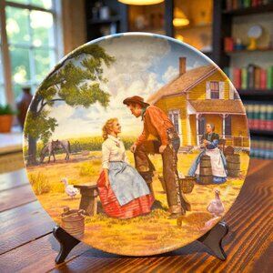 Vintage Knowles Plate “Oh, What a Beautiful Mornin", Oklahoma Collection